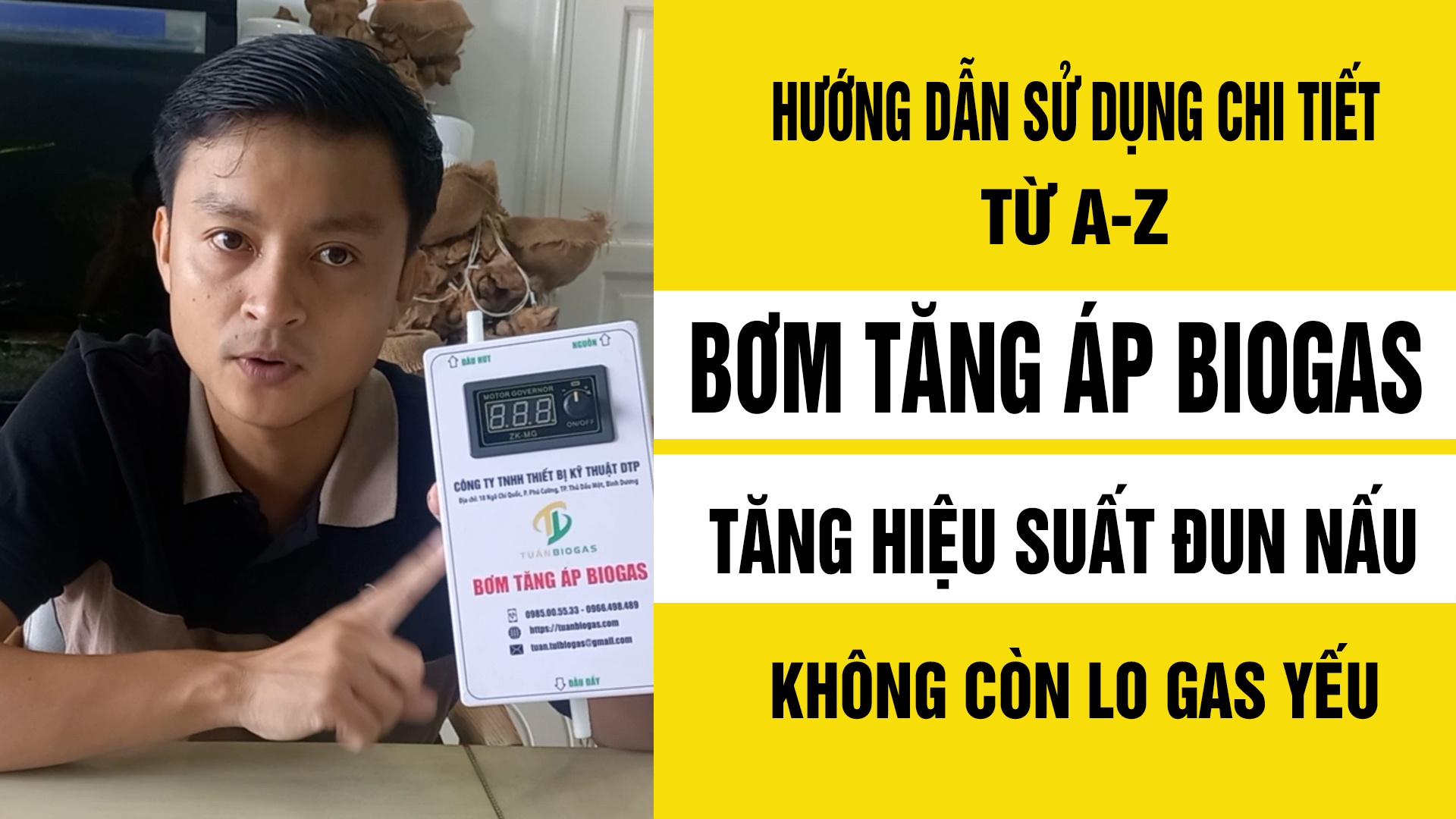 hướng dẫn sử dụng bơm tăng áp biogas